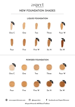Aspect Minerals - Powder SPF 25 26 Aspect Minerals - Powder SPF 25 -Care Product Shop AspectMineralsLoosePowdershades